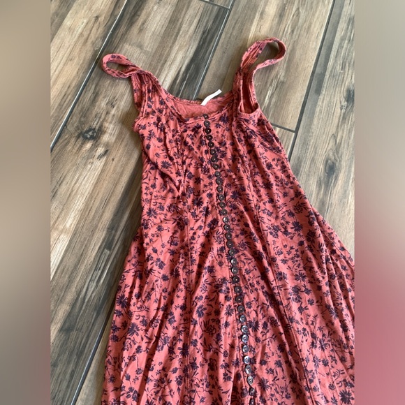 Free People Women’s Button Front Maxi Dress with Tank Top Bodice Size XS - Picture 3 of 7